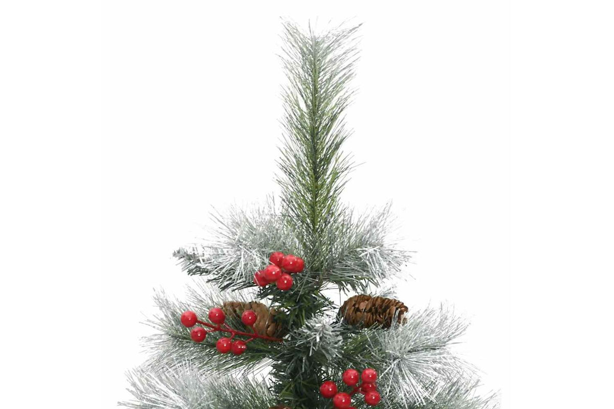 Vidaxl Artificial Hinged Christmas Tree With Cones And Berries 120 Cm-3