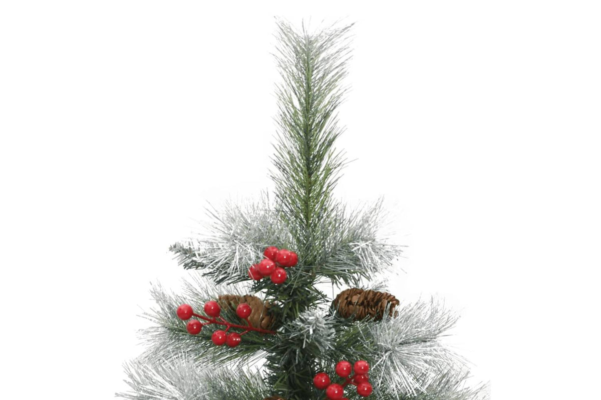 Vidaxl Artificial Hinged Christmas Tree With Cones And Berries 150 Cm-3