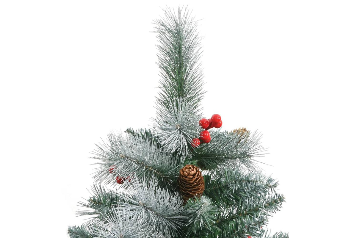 Vidaxl Artificial Hinged Christmas Tree With Cones And Berries 240 Cm-3