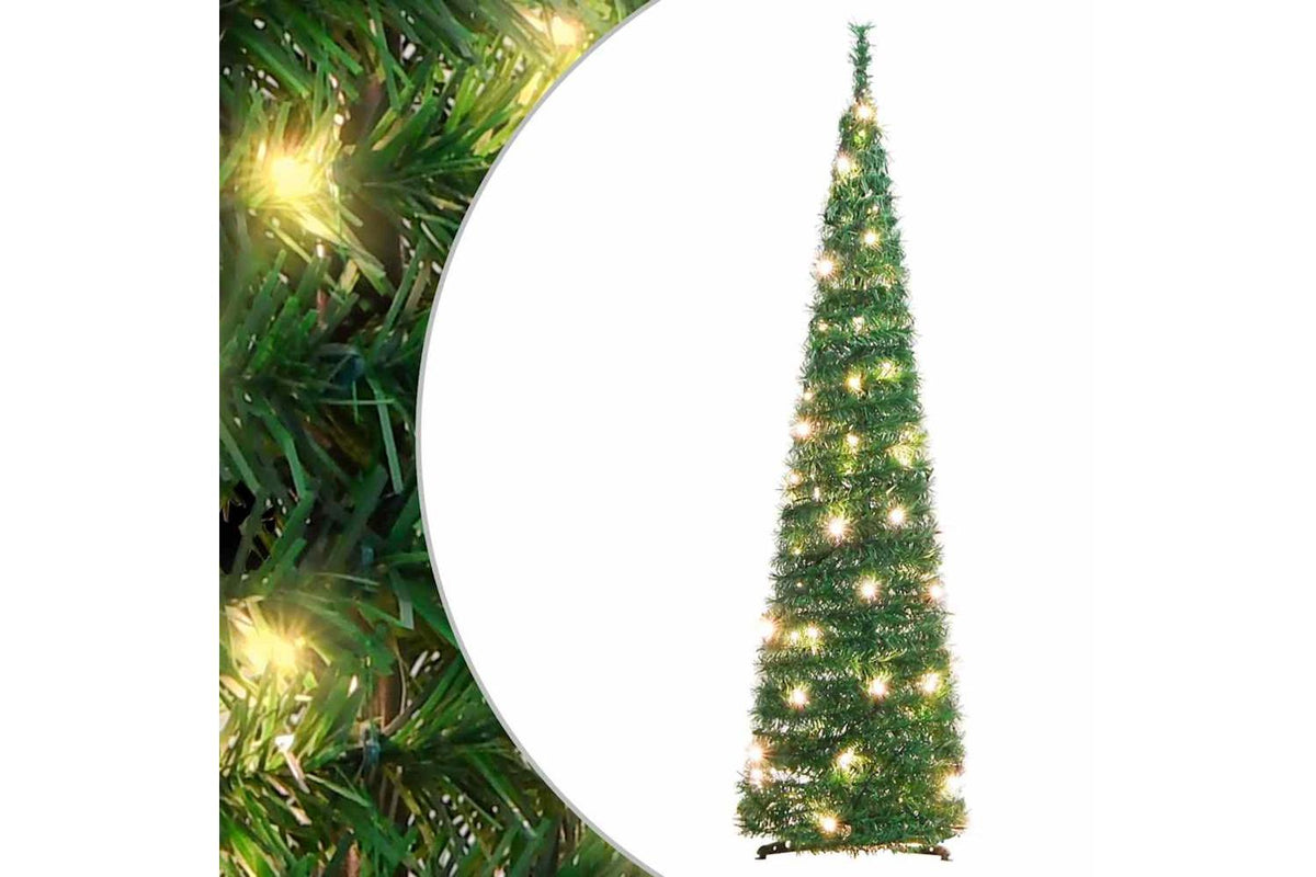 Vidaxl Artificial Christmas Tree Pop-up 50 Leds Green 120 Cm