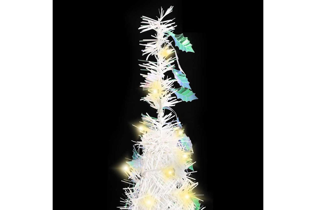 Vidaxl Artificial Christmas Tree Pop-up 50 Leds White 120 Cm-3