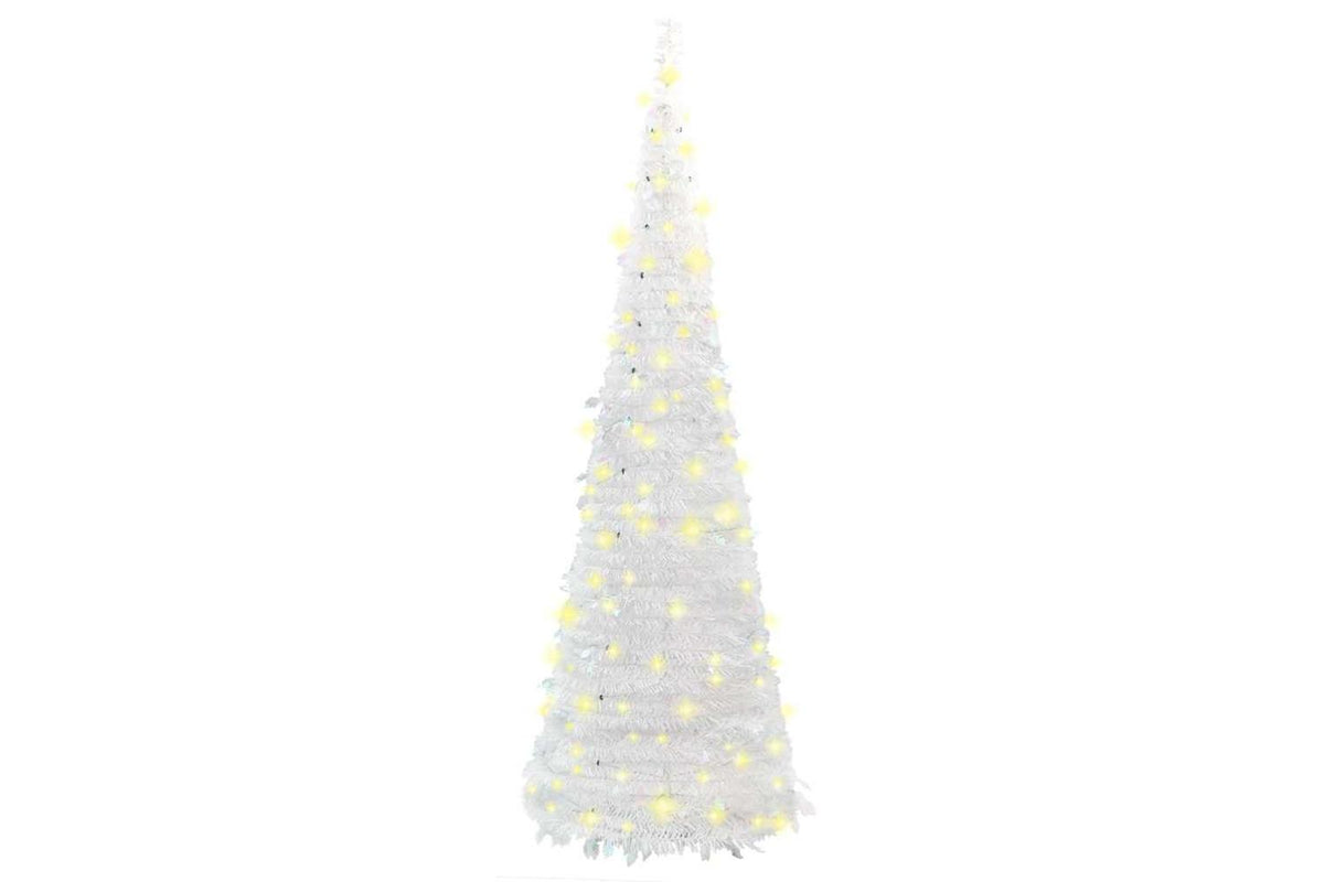 Vidaxl Artificial Christmas Tree Pop-up 50 Leds White 120 Cm-5
