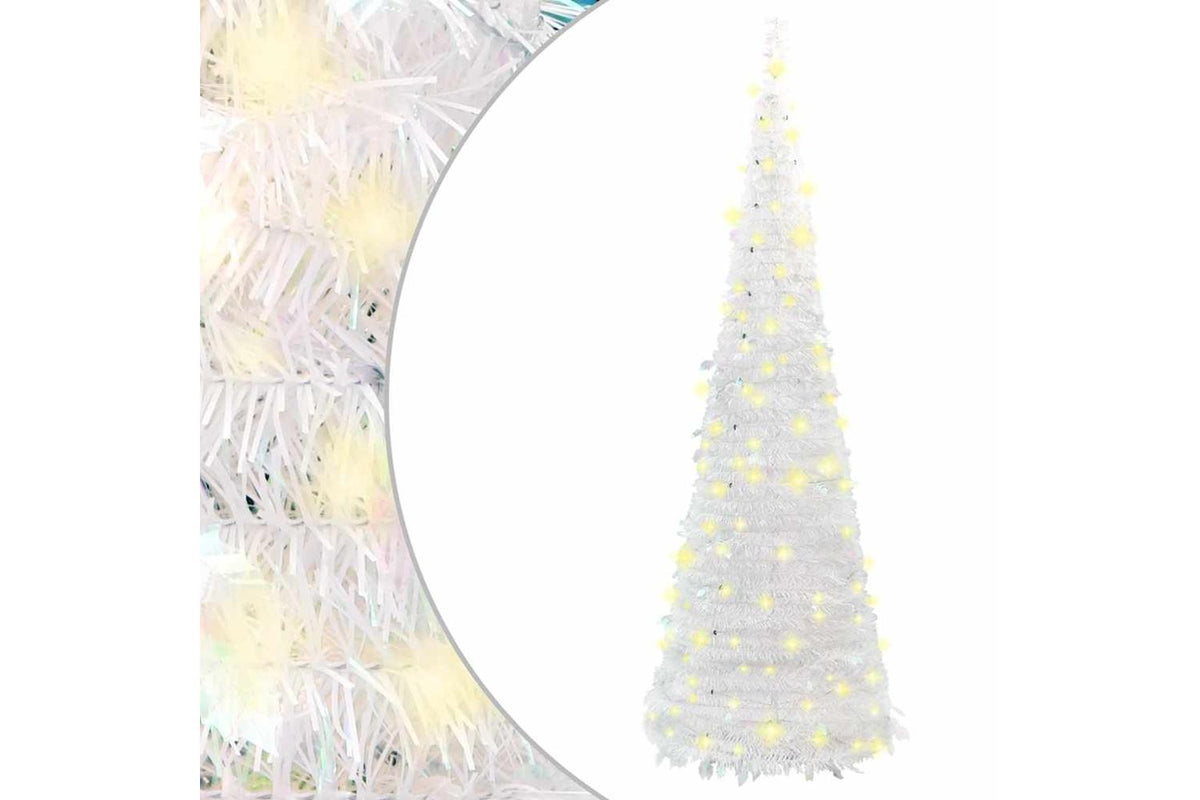 Vidaxl Artificial Christmas Tree Pop-up 150 Leds White 180 Cm