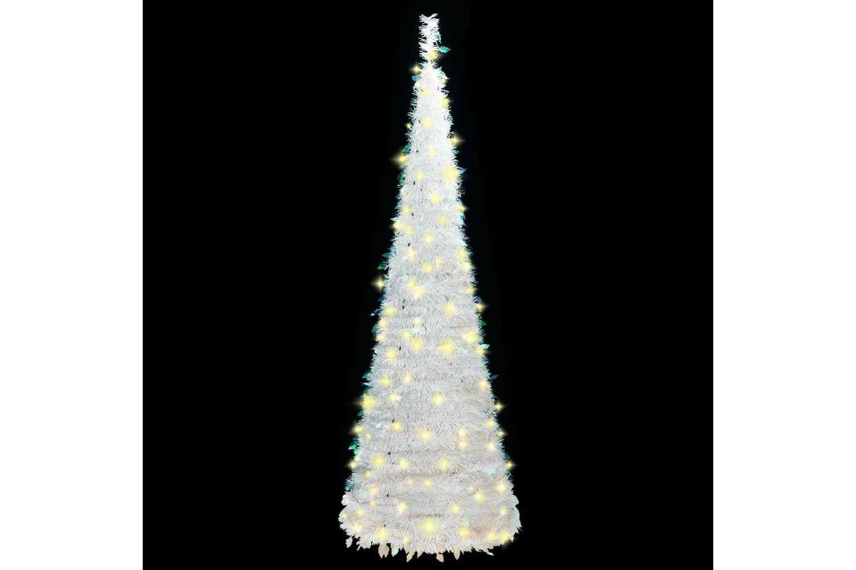Vidaxl Artificial Christmas Tree Pop-up 150 Leds White 180 Cm-2
