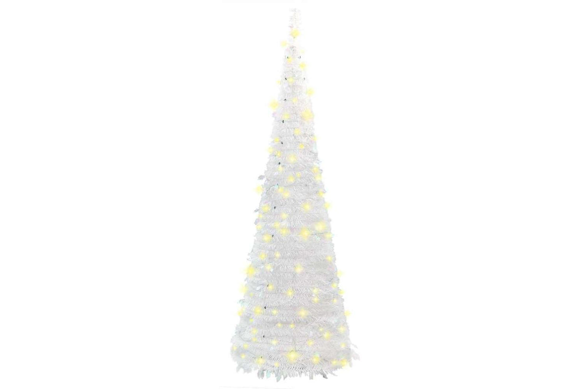 Vidaxl Artificial Christmas Tree Pop-up 150 Leds White 180 Cm-5