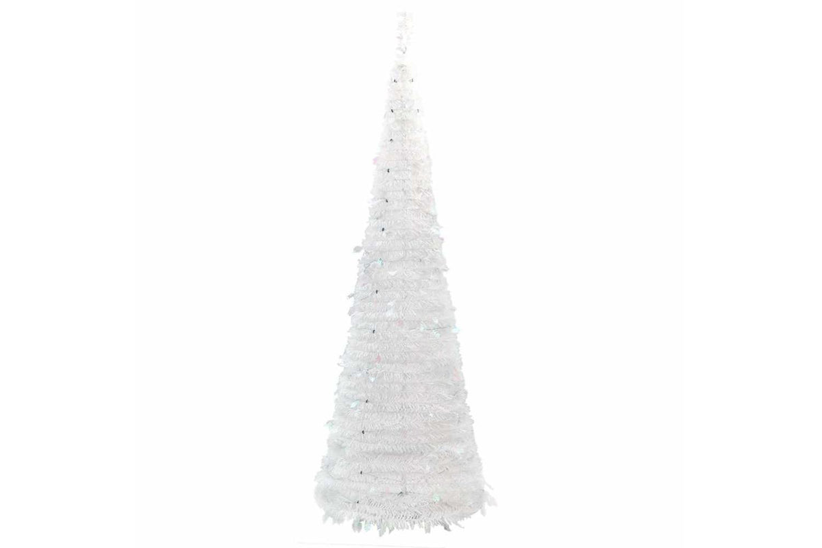 Vidaxl Artificial Christmas Tree Pop-up 200 Leds White 210 Cm-6