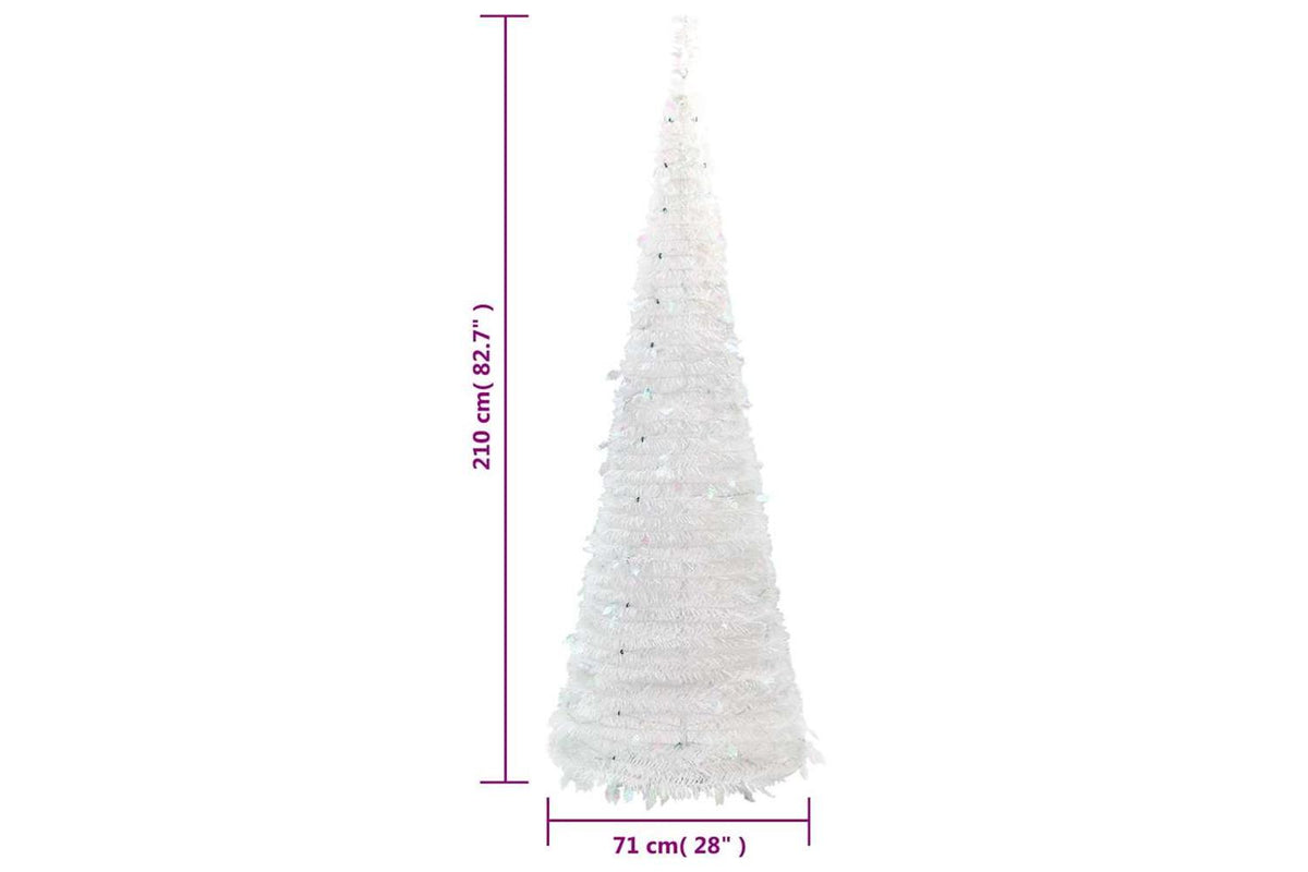 Vidaxl Artificial Christmas Tree Pop-up 200 Leds White 210 Cm-9