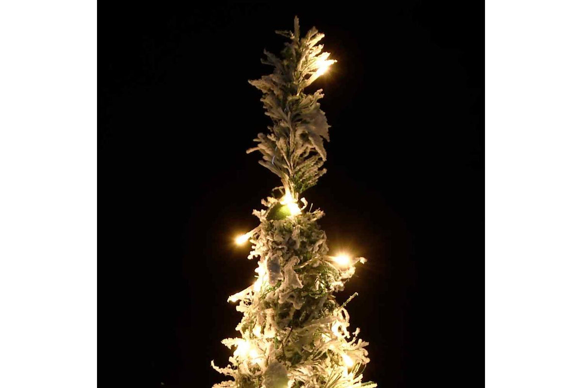 Vidaxl Artificial Christmas Tree Pop-up Flocked Snow 100 Leds 150 Cm-3