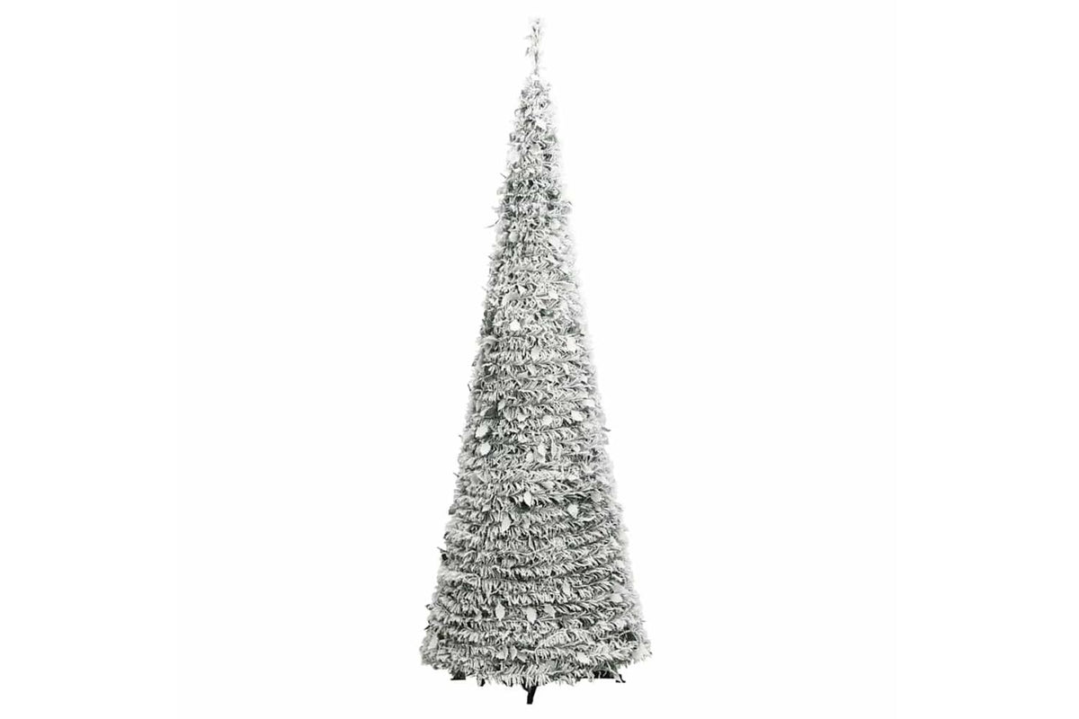 Vidaxl Artificial Christmas Tree Pop-up Flocked Snow 150 Leds 180 Cm-6