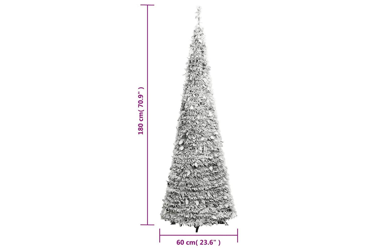 Vidaxl Artificial Christmas Tree Pop-up Flocked Snow 150 Leds 180 Cm-9