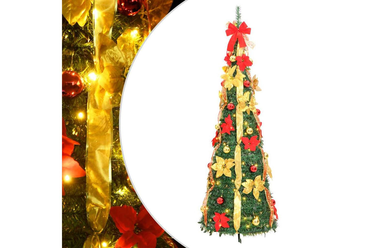 Vidaxl Artificial Christmas Tree Pop-up 150 Leds Green 180 Cm