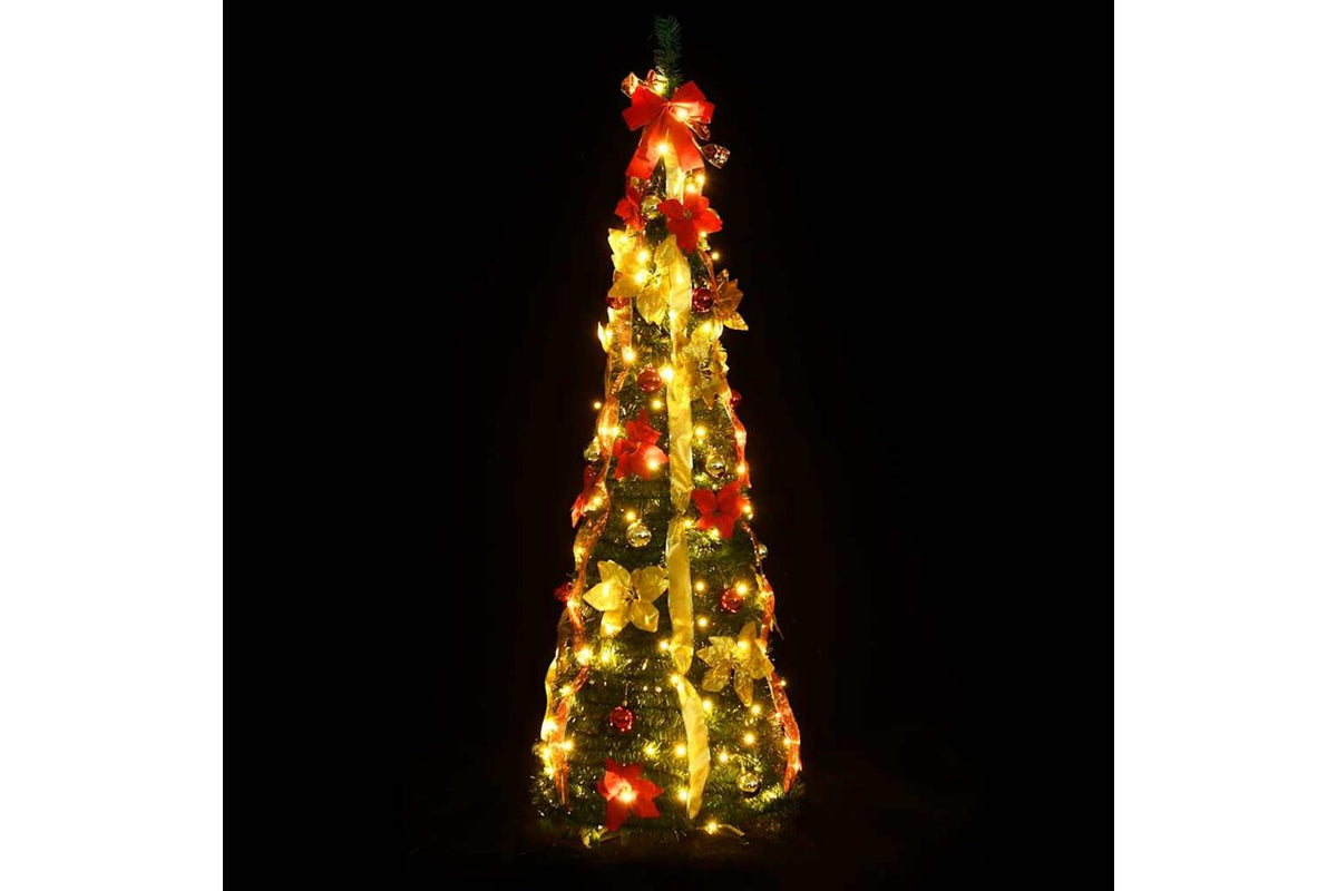 Vidaxl Artificial Christmas Tree Pop-up 150 Leds Green 180 Cm-2