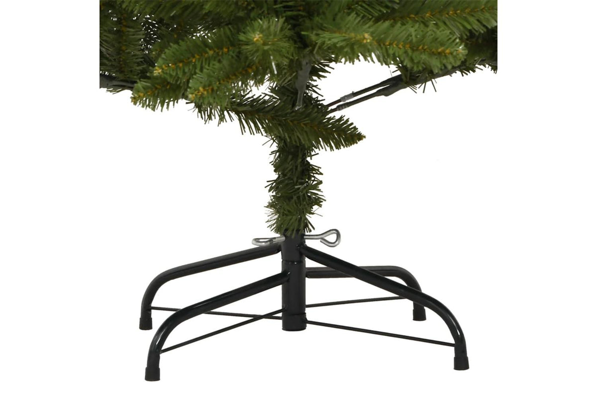Vidaxl Artificial Hinged Christmas Tree With Stand Green 210 Cm-5