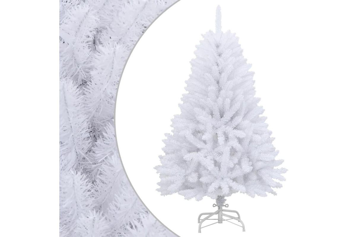 Vidaxl Artificial Hinged Christmas Tree With Stand White 120 Cm
