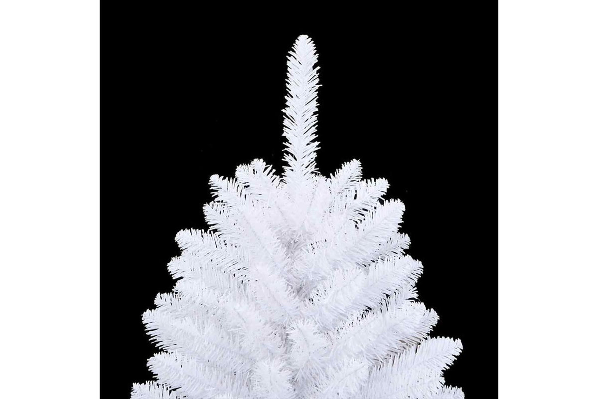 Vidaxl Artificial Hinged Christmas Tree With Stand White 120 Cm-3