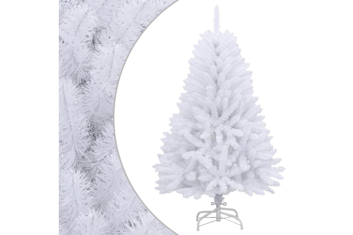 Vidaxl Artificial Hinged Christmas Tree With Stand White 150 Cm
