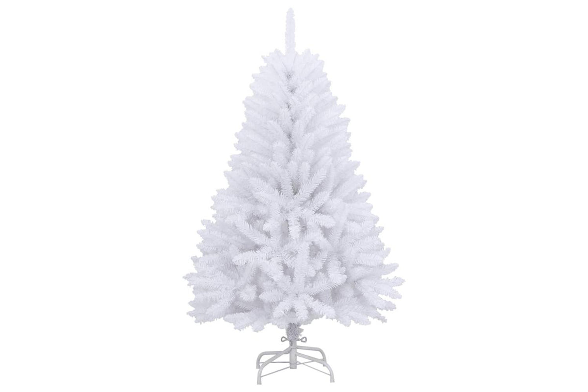 Vidaxl Artificial Hinged Christmas Tree With Stand White 150 Cm-2