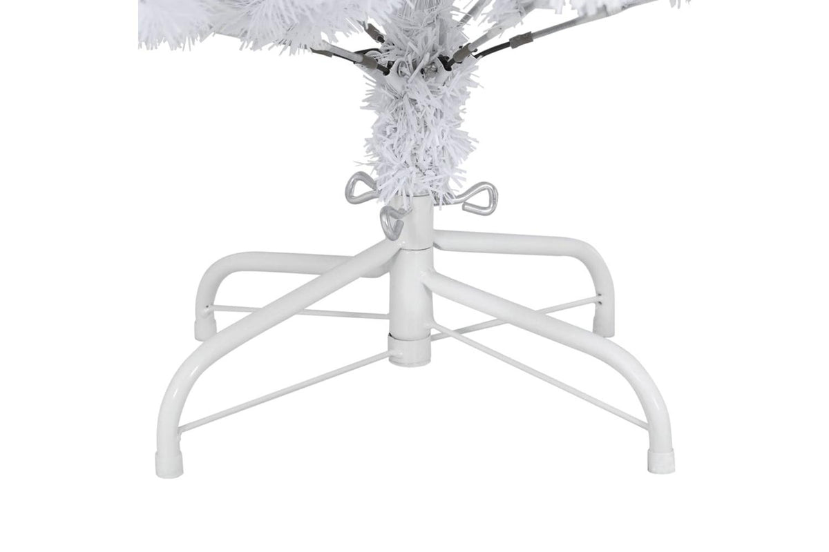 Vidaxl Artificial Hinged Christmas Tree With Stand White 150 Cm-5