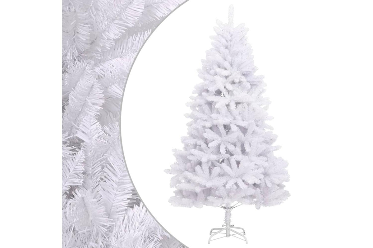 Vidaxl Artificial Hinged Christmas Tree With Stand White 180 Cm