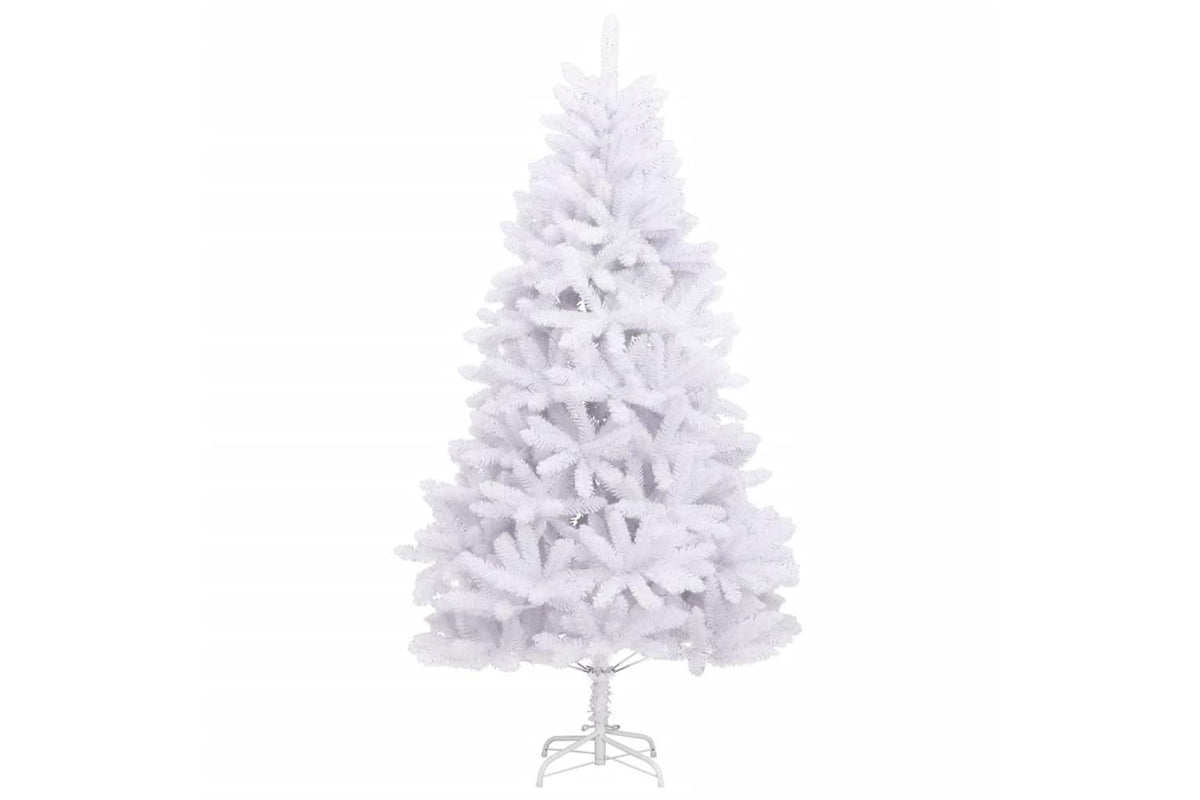 Vidaxl Artificial Hinged Christmas Tree With Stand White 180 Cm-2