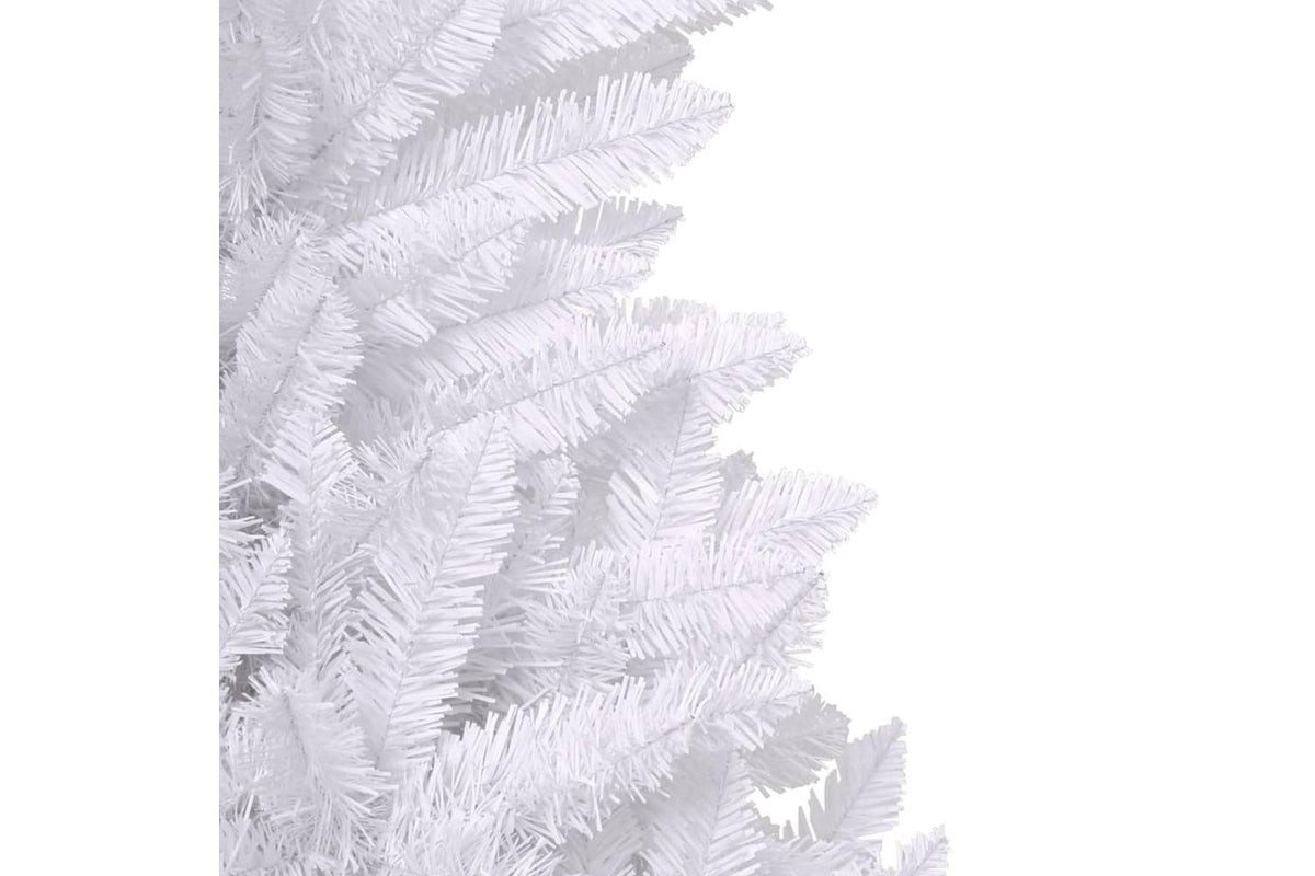 Vidaxl Artificial Hinged Christmas Tree With Stand White 210 Cm-6