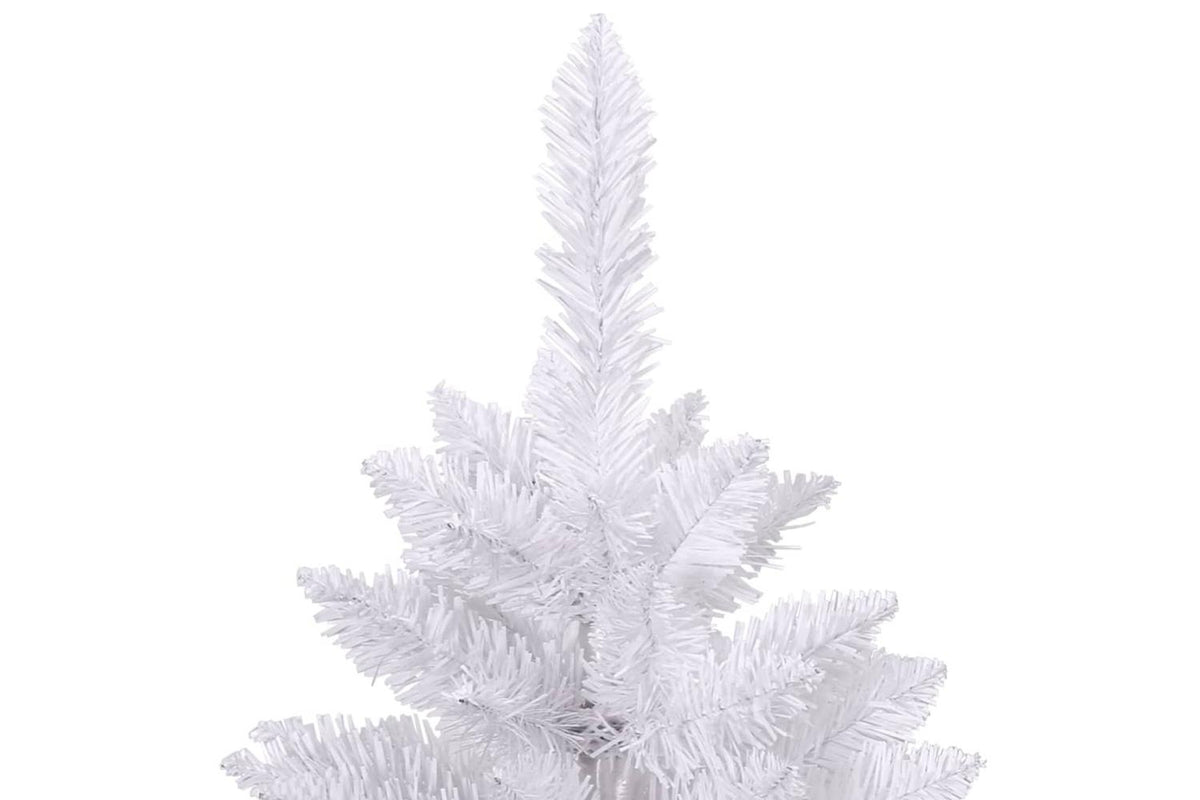 Vidaxl Artificial Hinged Christmas Tree With Stand White 240 Cm-3
