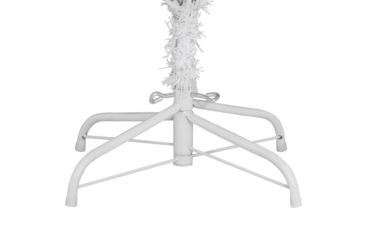 Vidaxl Artificial Hinged Christmas Tree With Stand White 270 Cm-4