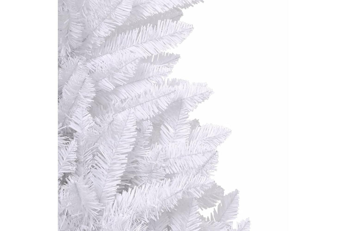 Vidaxl Artificial Hinged Christmas Tree With Stand White 270 Cm-5