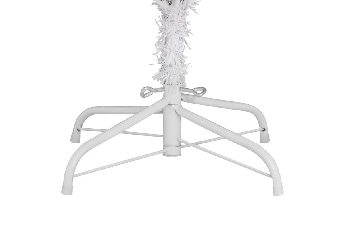 Vidaxl Artificial Hinged Christmas Tree With Stand White 300 Cm-4