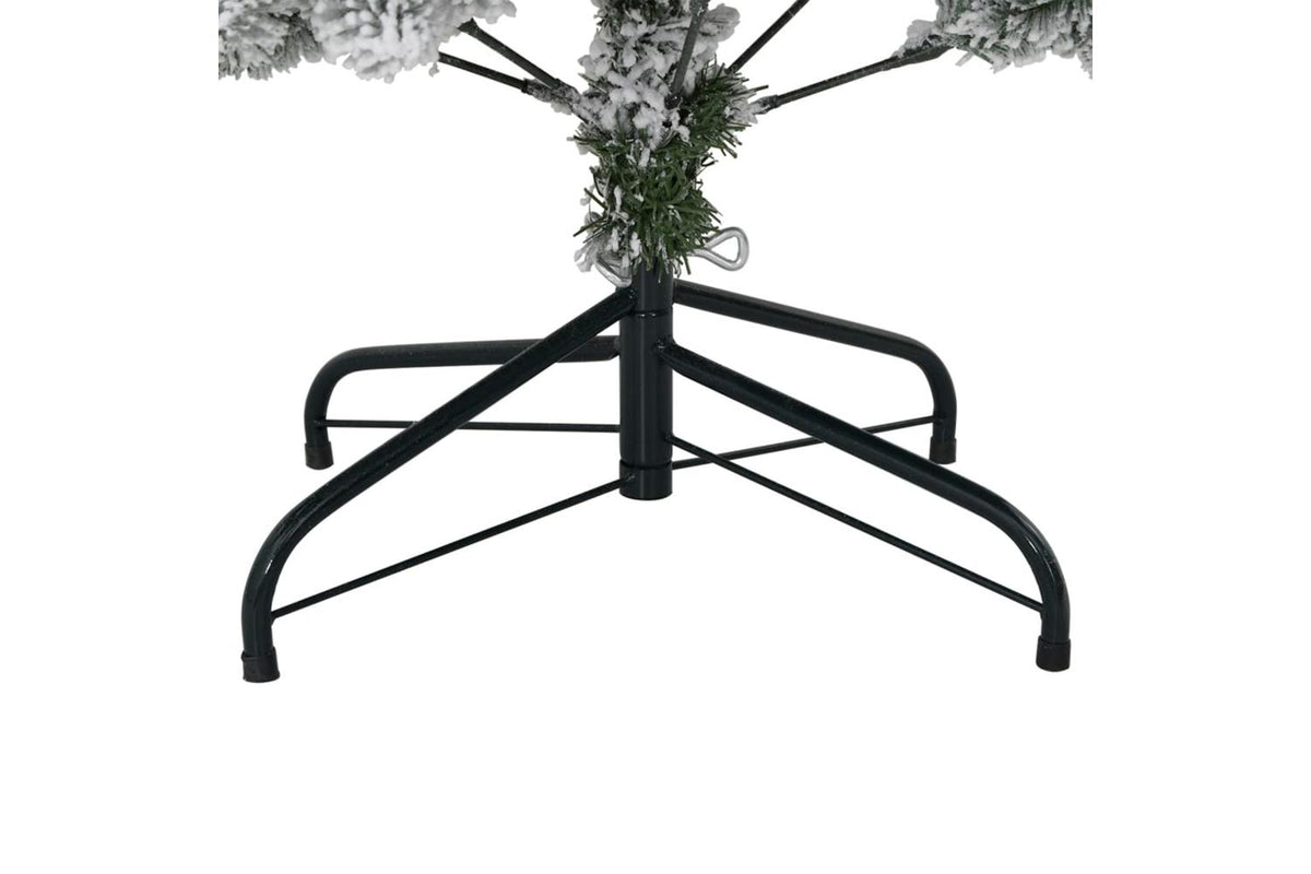 Vidaxl Artificial Hinged Christmas Tree With Flocked Snow 150 Cm-6
