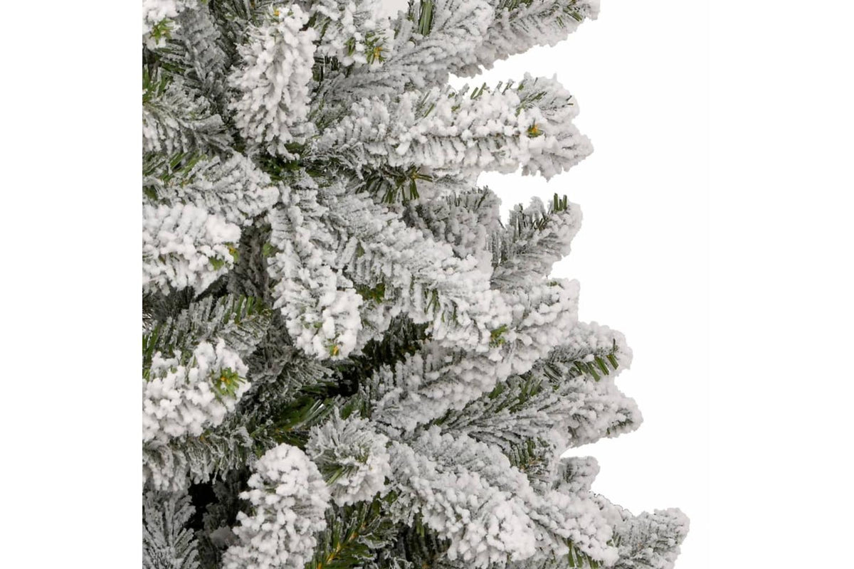 Vidaxl Artificial Hinged Christmas Tree With Flocked Snow 180 Cm-5