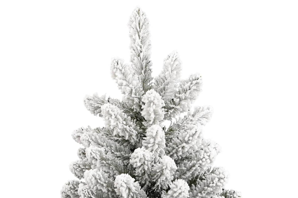 Vidaxl Artificial Hinged Christmas Tree With Flocked Snow 210 Cm-3