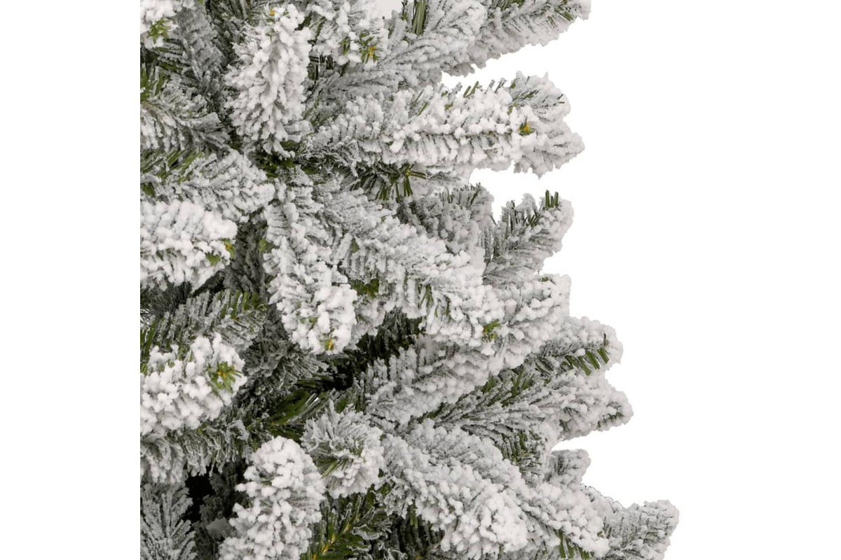 Vidaxl Artificial Hinged Christmas Tree With Flocked Snow 210 Cm-5