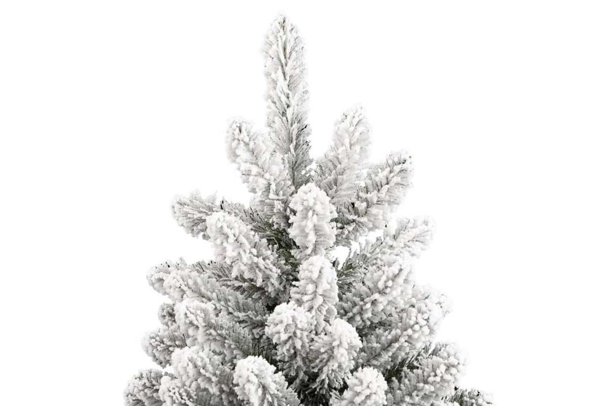 Vidaxl Artificial Hinged Christmas Tree With Flocked Snow 240 Cm-3