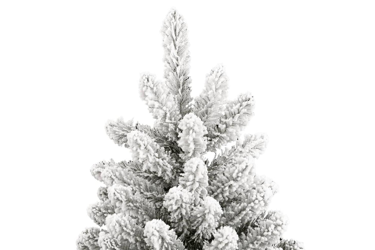 Vidaxl Artificial Hinged Christmas Tree With Flocked Snow 270 Cm-3