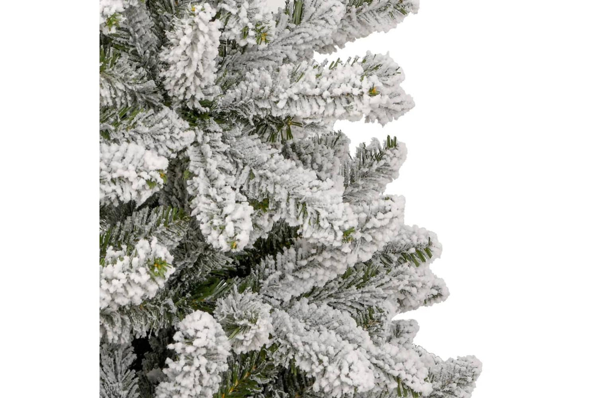 Vidaxl Artificial Hinged Christmas Tree With Flocked Snow 270 Cm-5