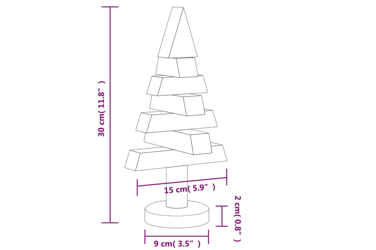 Vidaxl Wooden Christmas Trees For Decoration 2 Pcs 30 Cm-9