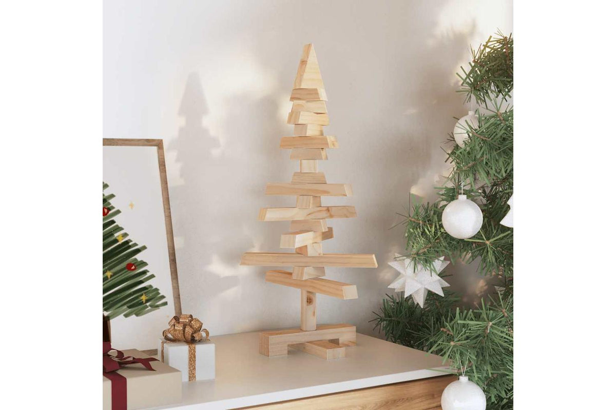 Vidaxl Wooden Christmas Tree For Decoration 60 Cm Solid Wood Pine-3