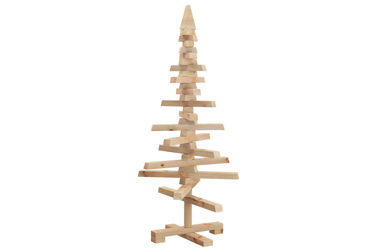 Vidaxl Wooden Christmas Tree For Decoration 90 Cm Solid Wood Pine-2