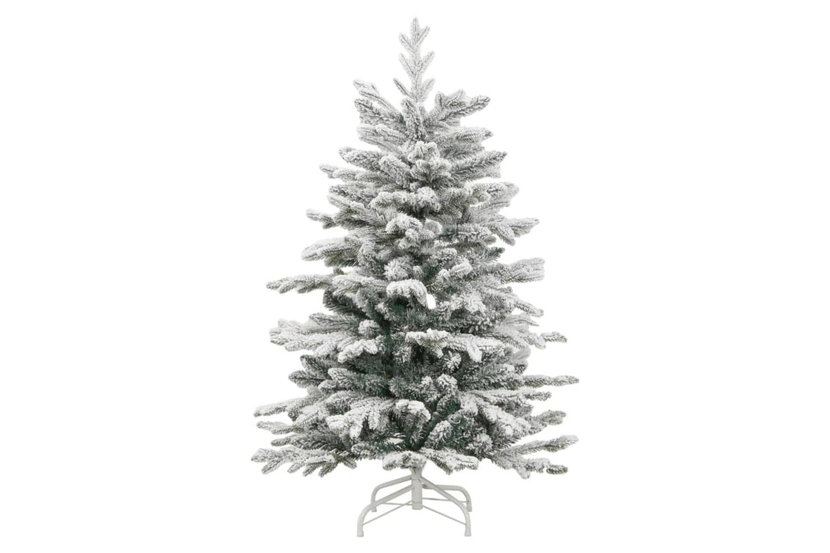 Vidaxl Artificial Hinged Christmas Tree With Flocked Snow 150 Cm-2
