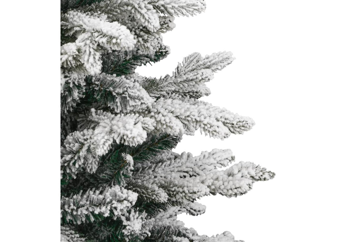 Vidaxl Artificial Hinged Christmas Tree With Flocked Snow 150 Cm-4