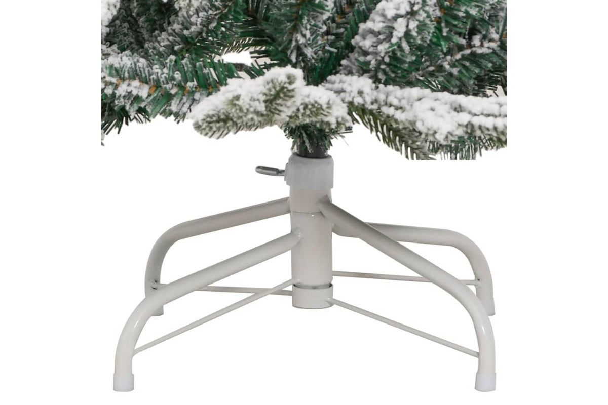 Vidaxl Artificial Hinged Christmas Tree With Flocked Snow 150 Cm-5