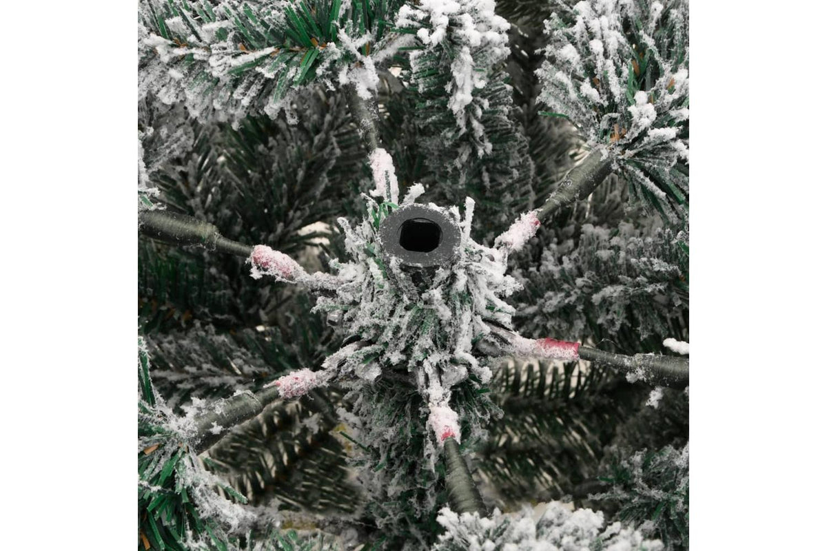 Vidaxl Artificial Hinged Christmas Tree With Flocked Snow 150 Cm-6