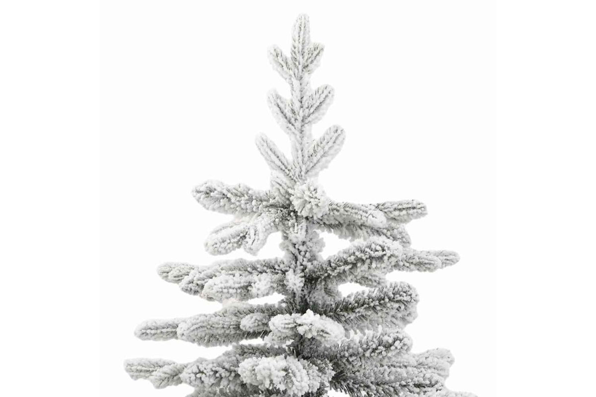 Vidaxl Artificial Hinged Christmas Tree With Flocked Snow 180 Cm-3