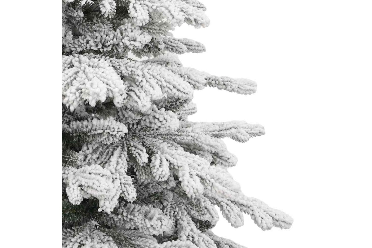 Vidaxl Artificial Hinged Christmas Tree With Flocked Snow 180 Cm-4