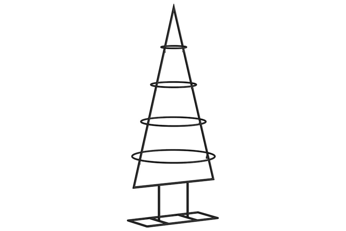 Vidaxl Metal Christmas Tree With Stand Black 60 Cm Powder-coated Steel-2