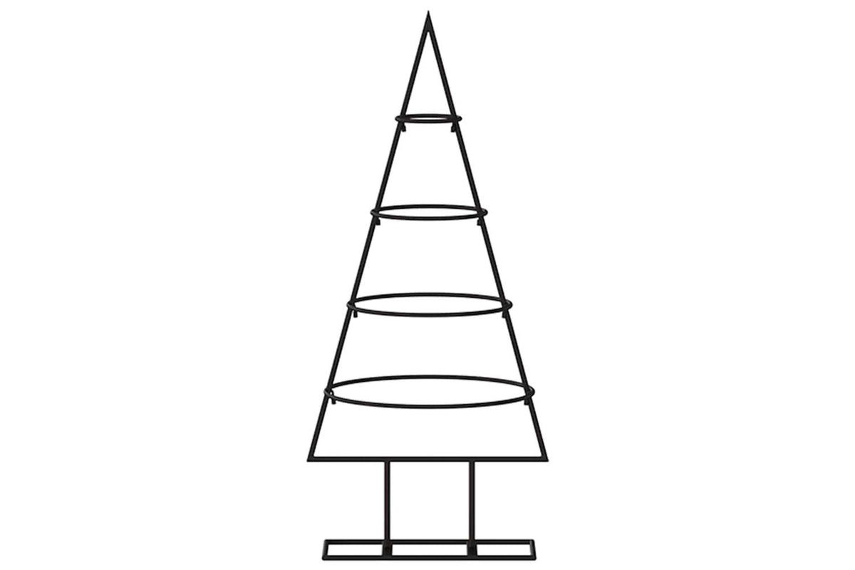 Vidaxl Metal Christmas Tree With Stand Black 60 Cm Powder-coated Steel-3