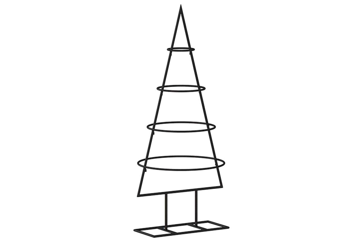 Vidaxl Metal Christmas Tree With Stand Black 60 Cm Powder-coated Steel-4