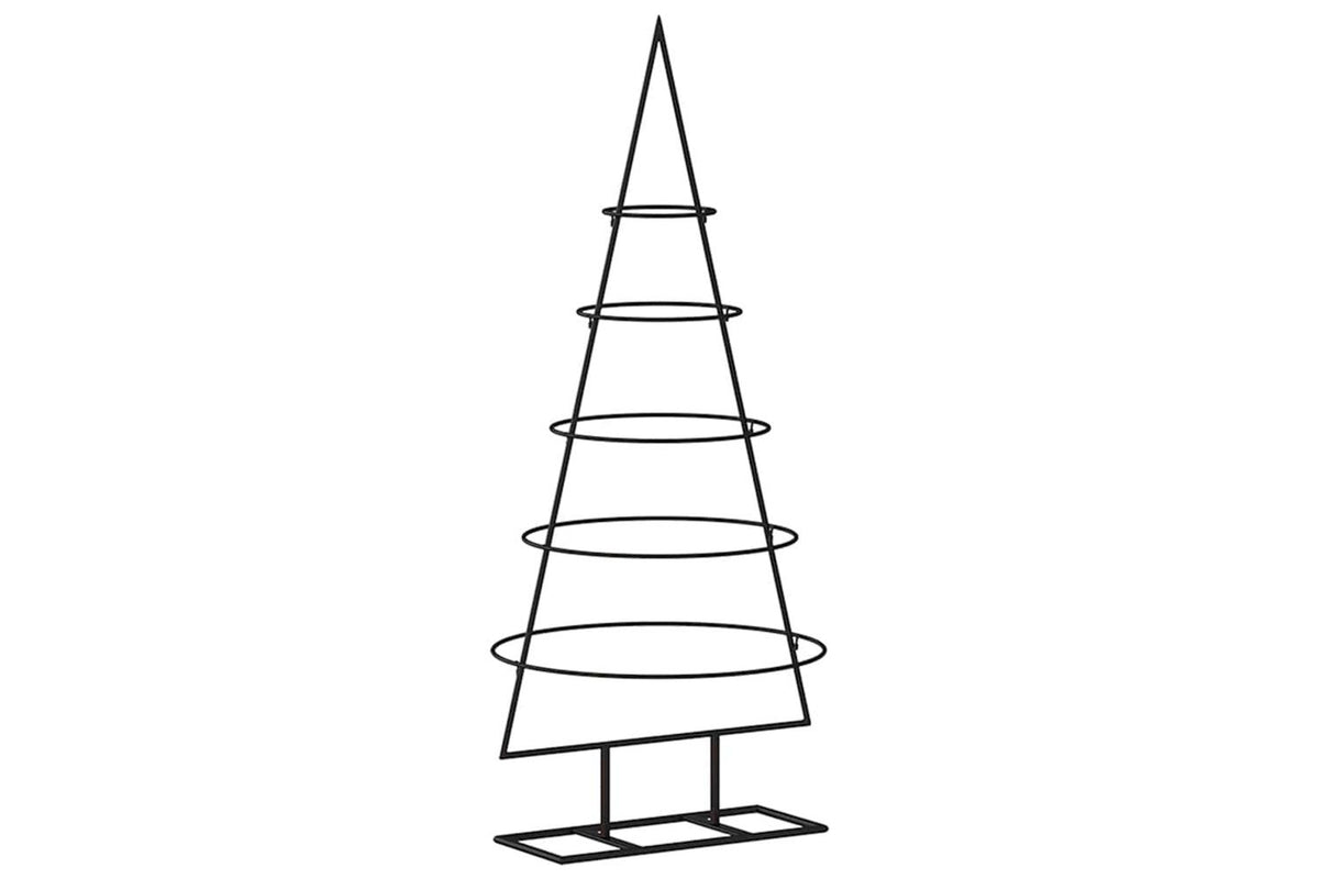 Vidaxl Metal Christmas Tree With Stand Black 90 Cm Powder-coated Steel-2