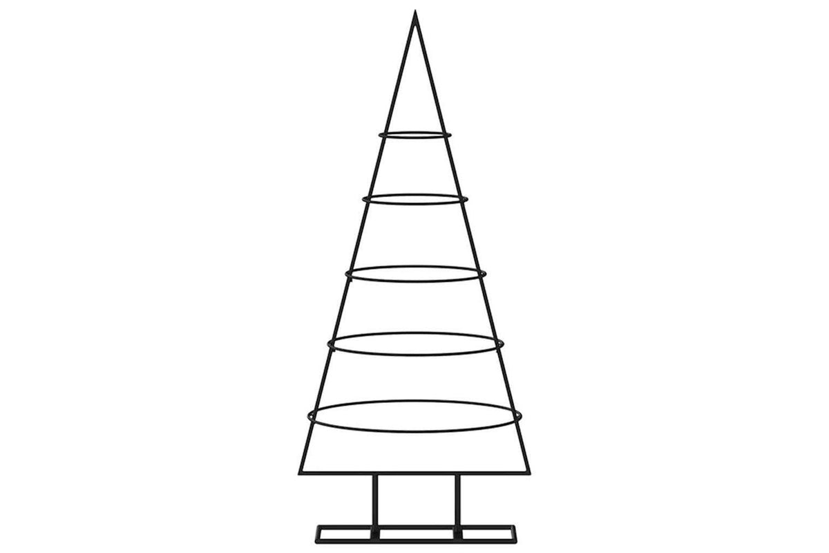 Vidaxl Metal Christmas Tree With Stand Black 90 Cm Powder-coated Steel-3